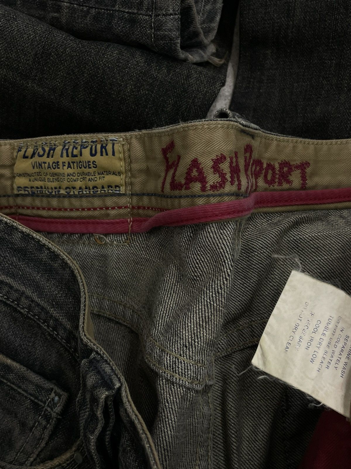 Japanese Brand VINTAGE DISTRESSED MUDWASH STUDDED JAPAN FLASH REPORT DENIM Size US 32 / EU 48 - 13 Thumbnail