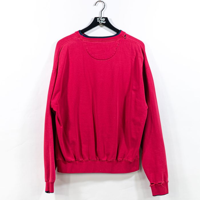 Vintage Chaps Ralph Lauren Sweatshirt 90s Red Embroidered Spellout