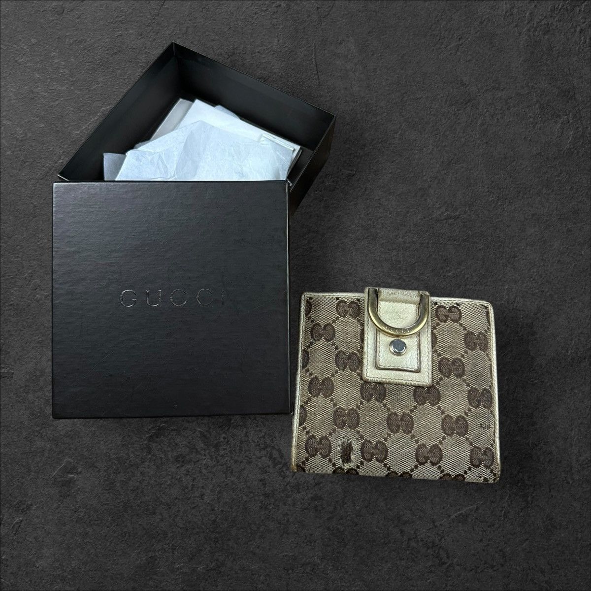 Gucci × Vintage Vintage Gucci Monogram Wallet with box Size ONE SIZE - 1 Thumbnail