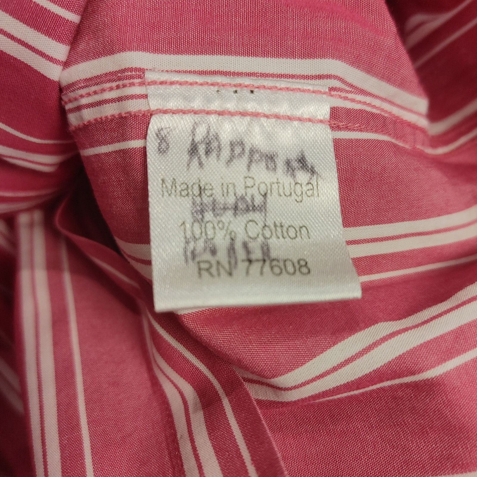 J. Peterman J Peterman Men's L Pink/White Button Down Casual Top Size US L / EU 52-54 / 3 - 4 Thumbnail