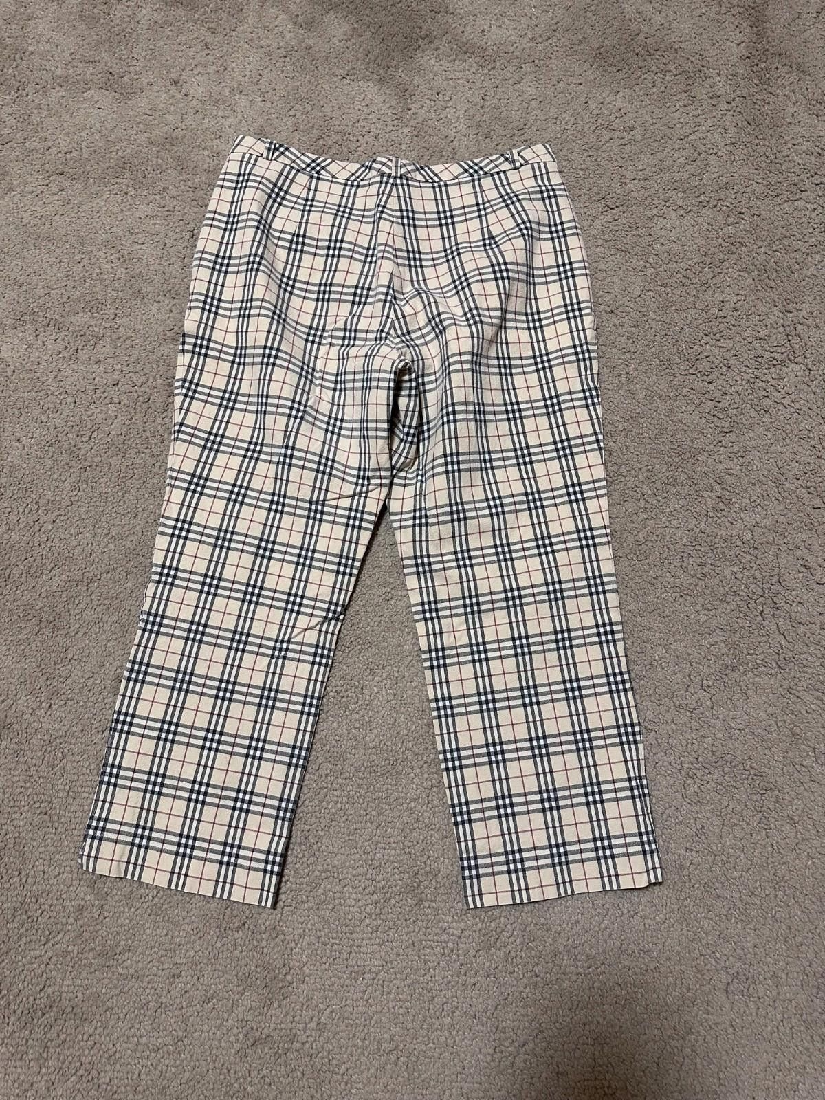 Burberry Burberry London Vintage Nova Check Flared Pants Sz IT 48 Size 34" / US 12 / IT 48 - 8 Thumbnail