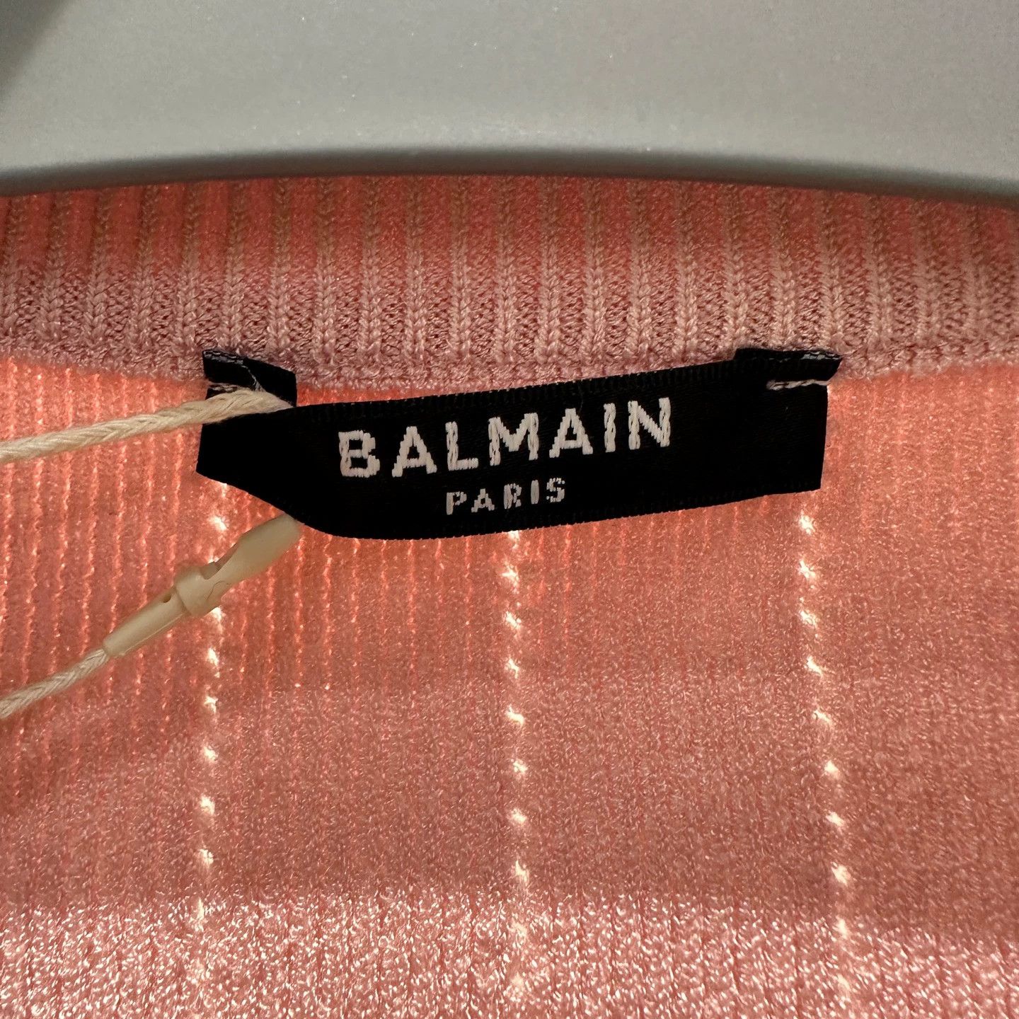 Balmain Balmain apr484 pink gold button knit jacket size 36 Size XS / US 0-2 / IT 36-38 - 3 Thumbnail