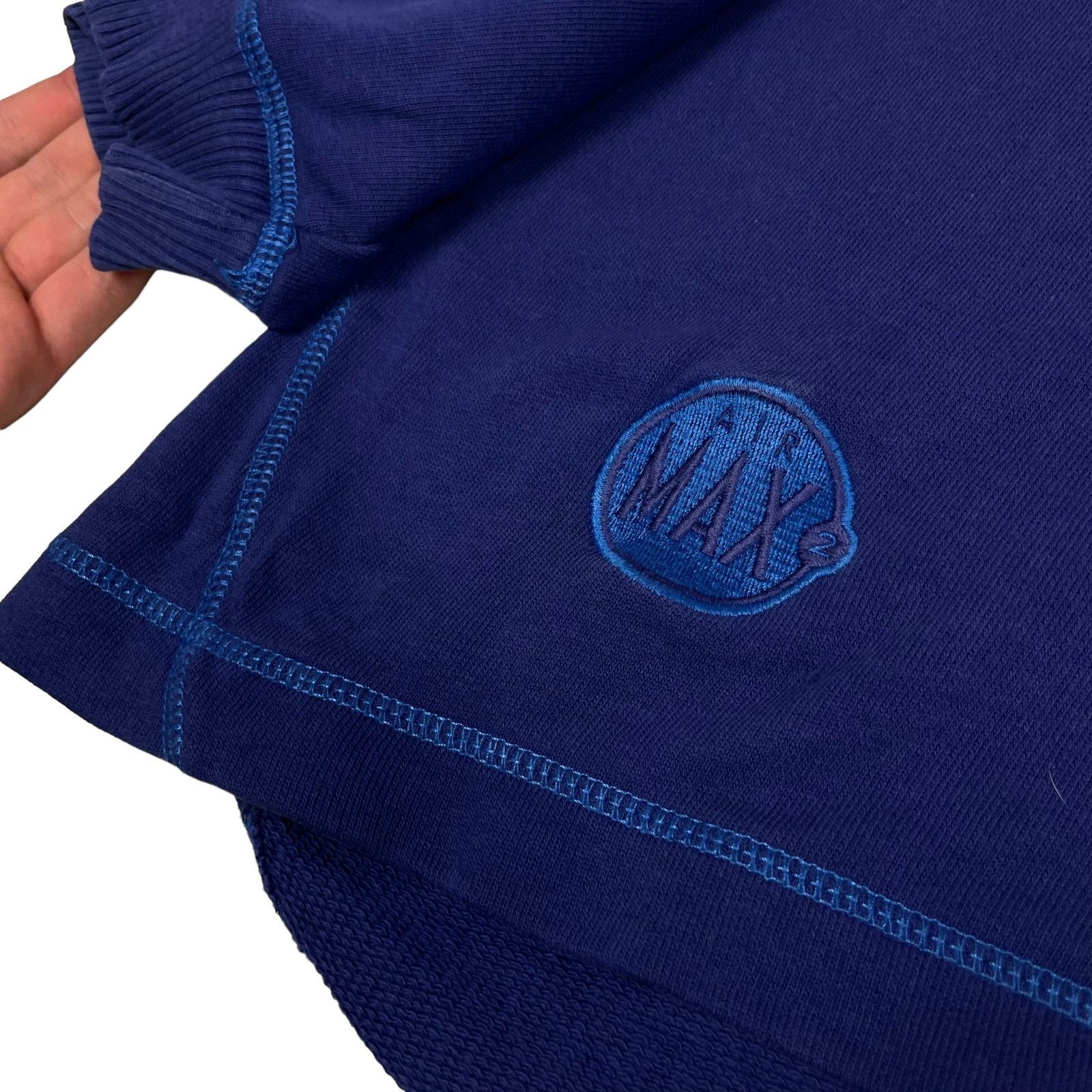 Nike × Vintage Nike Air Max Men Purple Cotton Swoosh Pullover Hoodie Medium Size US M / EU 48-50 / 2 - 4 Thumbnail