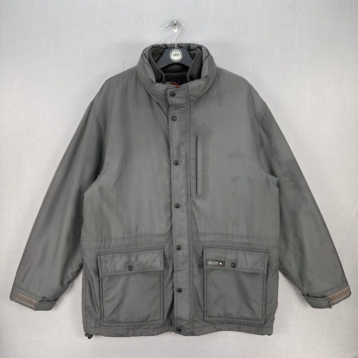Japanese Brand Vintage 90's First Down Exploration Gear Zipper Jacket Size US L / EU 52-54 / 3 - 1 Thumbnail