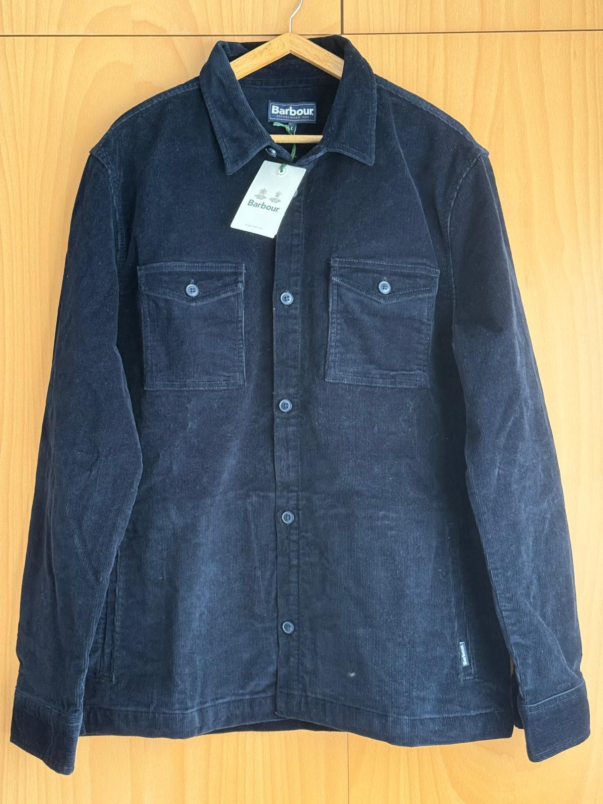 Barbour NWT Barbour Navy Corduroy Utility Overshirt - Size L Size US L / EU 52-54 / 3 - 1 Thumbnail