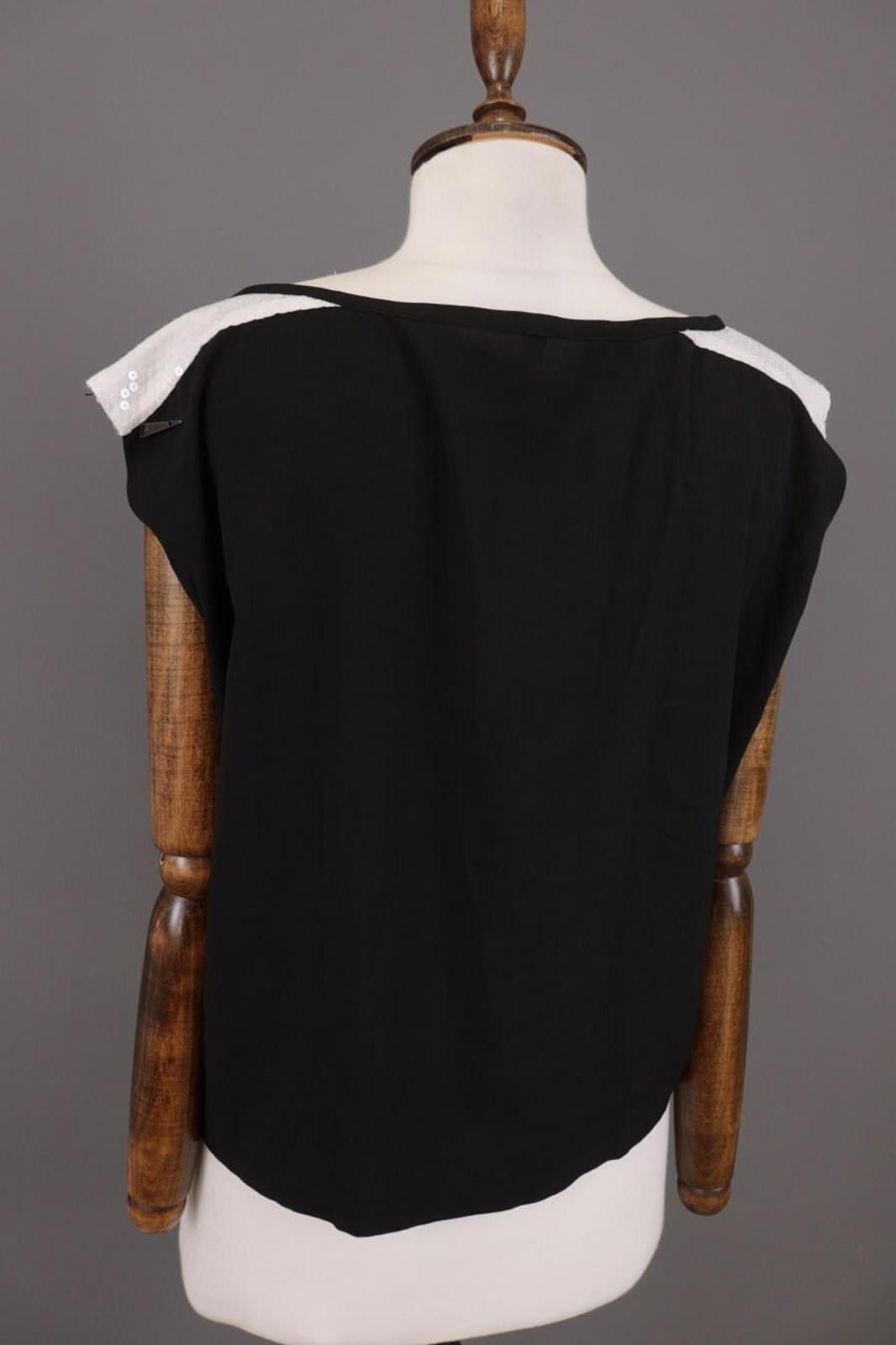 Designer COP COPINE Black Sleeveless Summer Stretch Top Shirt Size M / US 6-8 / IT 42-44 - 11 Thumbnail
