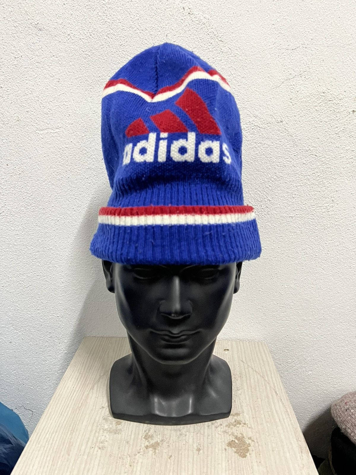 Adidas Vintage Adidas Spell Out Beanie Hat Size ONE SIZE - 2 Thumbnail