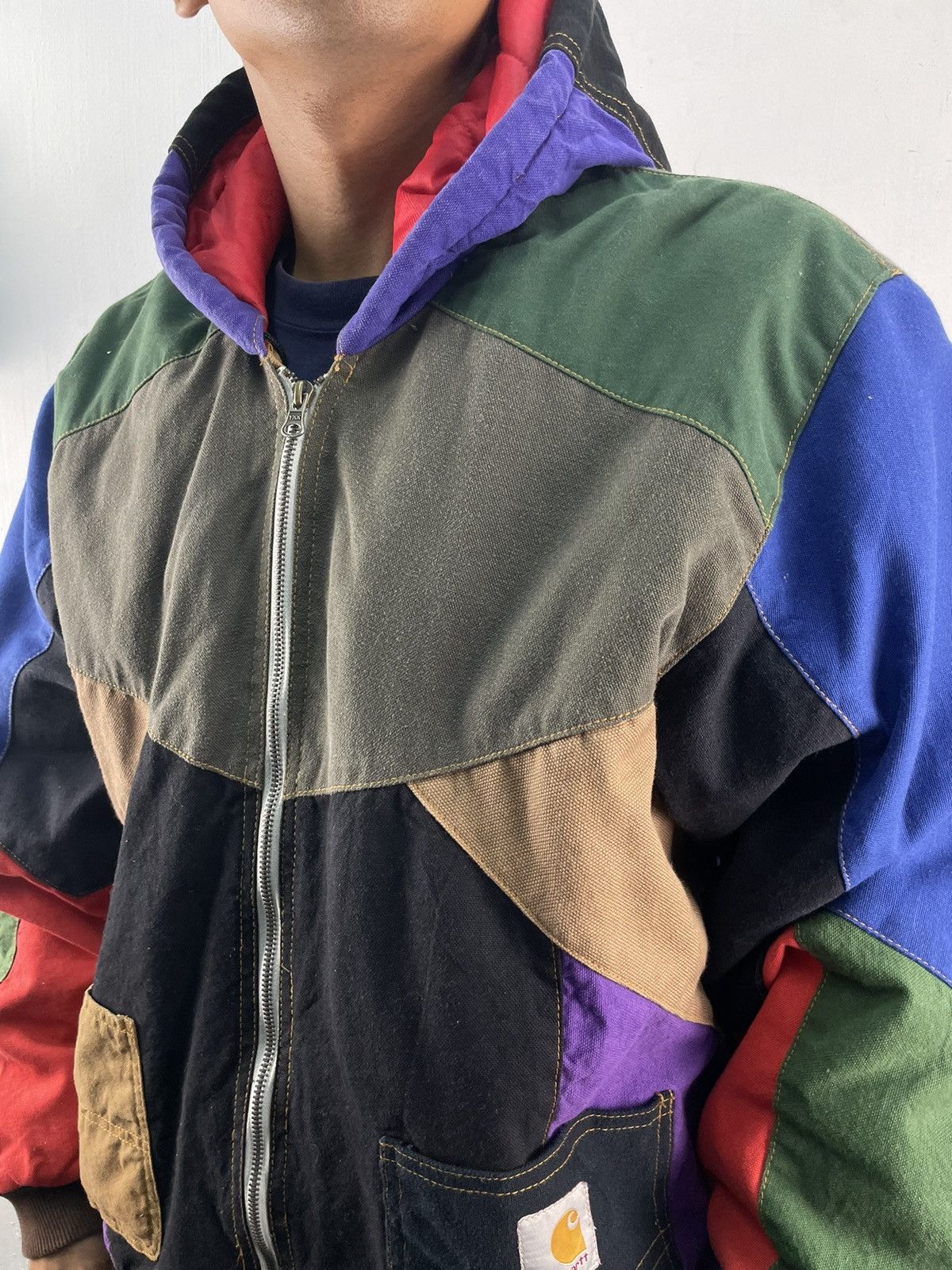 Carhartt Carhartt Reworked Jacket Patchwork Size US XL / EU 56 / 4 - 4 Thumbnail