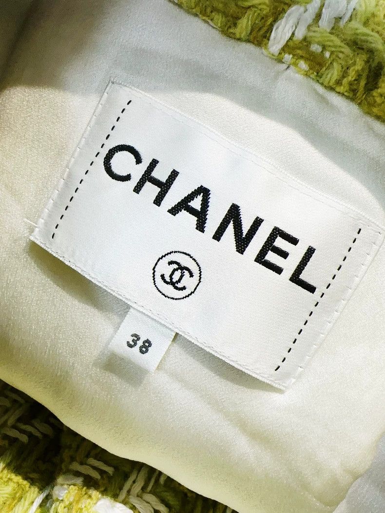 Chanel Chanel 22B avocado green check tweed coat Size XS / US 0-2 / IT 36-38 - 6 Thumbnail