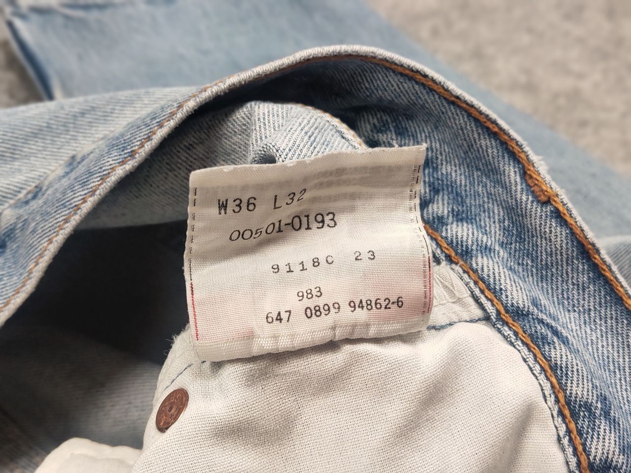 Levi's Rare Vintage 90's levis 501 x Sashiko Patchwork Denim Jeans Size US 36 / EU 52 - 18 Thumbnail