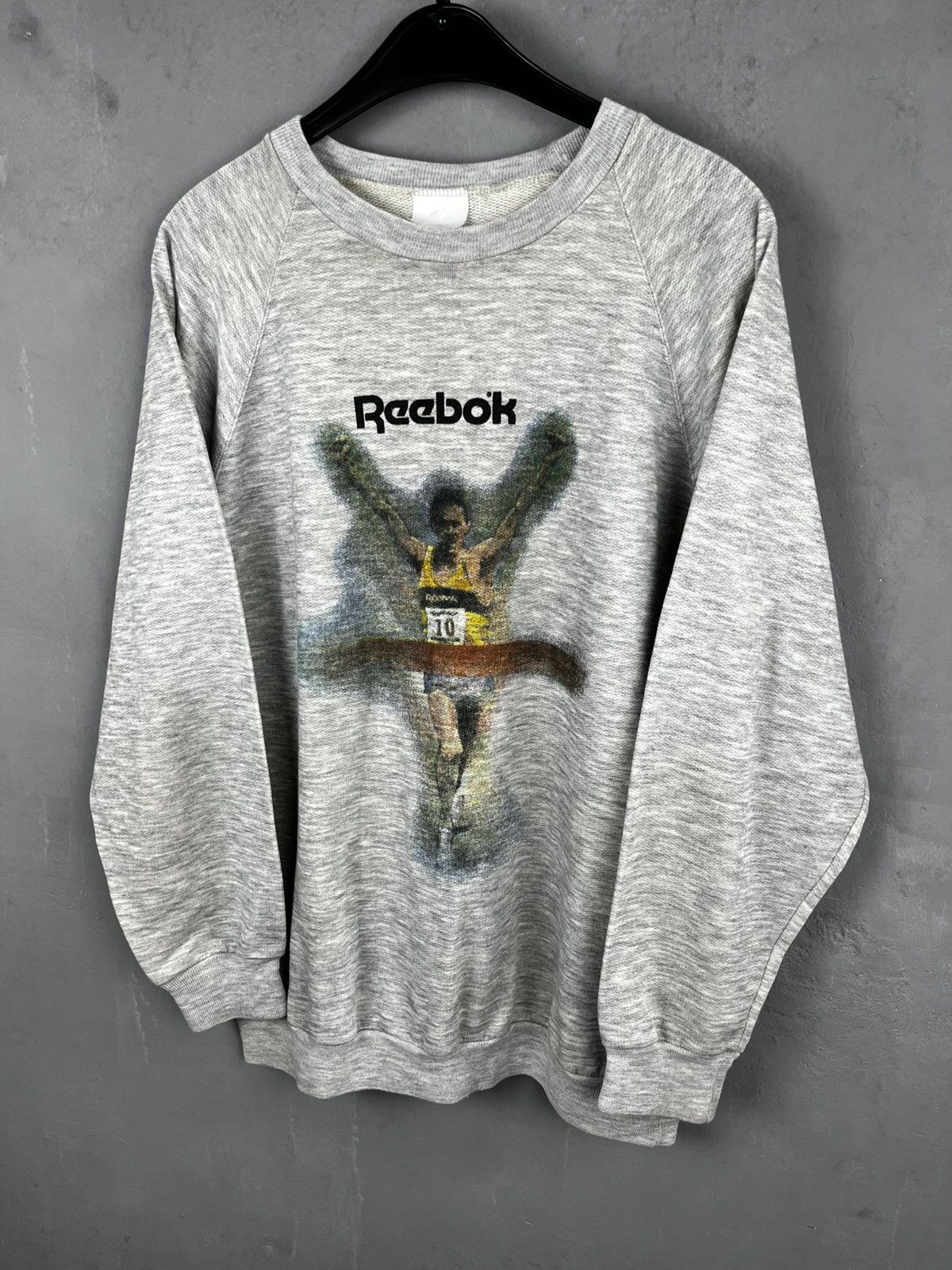 Reebok Vintage 80s Cotton Mix Stone Reebok Sweatshirt - Large Size US L / EU 52-54 / 3 - 3 Thumbnail