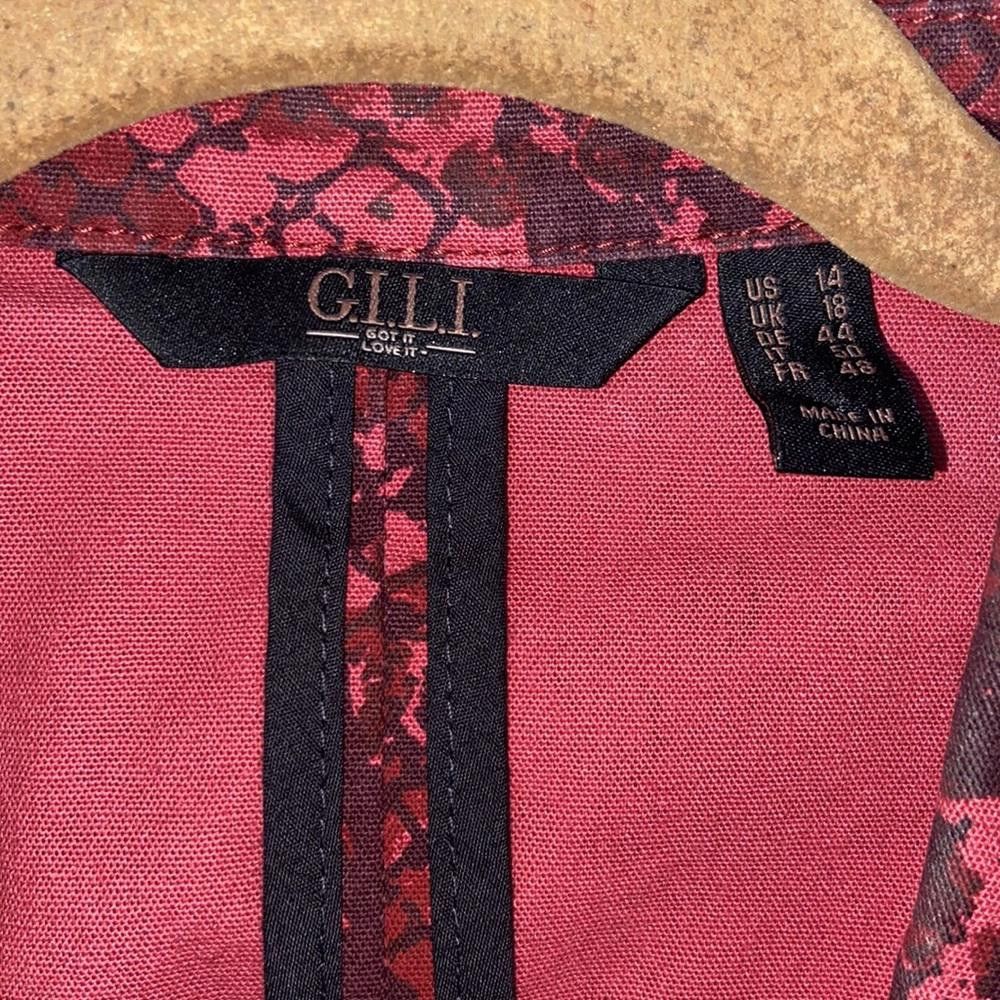 Designer G.I.L.I. l Marron Snakeskin Print Blazer Jacket Size 14 Size XL / US 12-14 / IT 48-50 - 10 Thumbnail