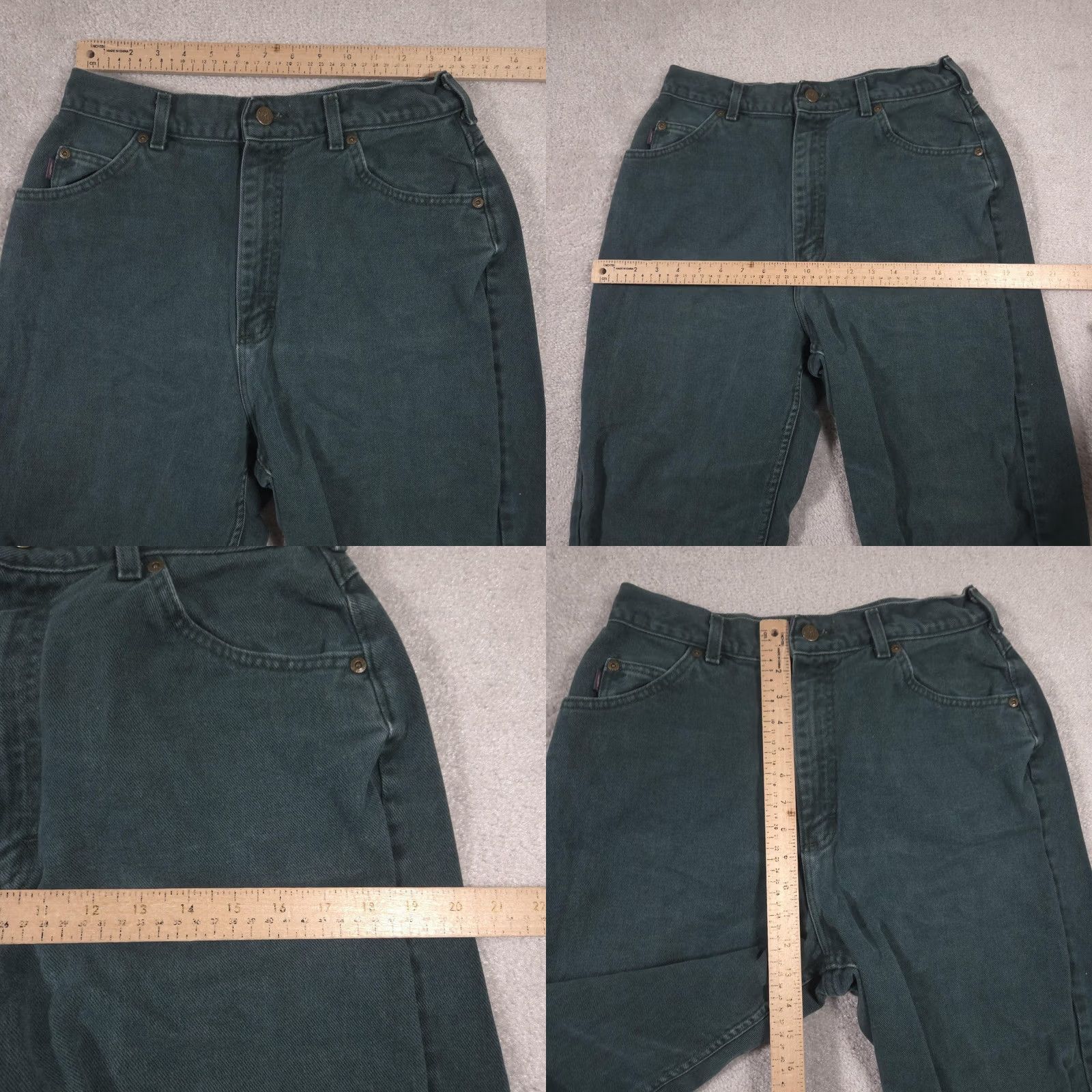 Vintage VINTAGE Riders Jeans Womens 14 Green High Rise Relaxed Mom Tapered Denim USA 90s Size 36" / US 14 / IT 50 - 8 Thumbnail