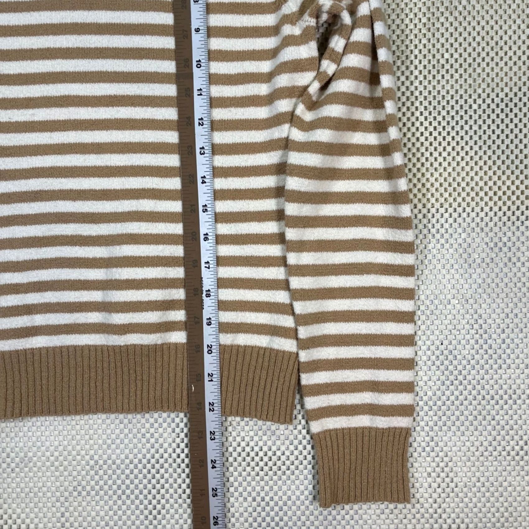 Gap VINTAGE GAP Striped Knit Sweater Beige White Long Sleeve Crewneck Women's S Size S / US 4 / IT 40 - 8 Thumbnail