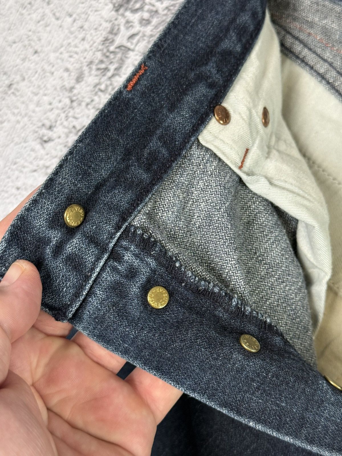 Evisu Vintage Evisu Leather Daicock Cinch Back Logo Denim Pants Size US 32 / EU 48 - 21 Thumbnail