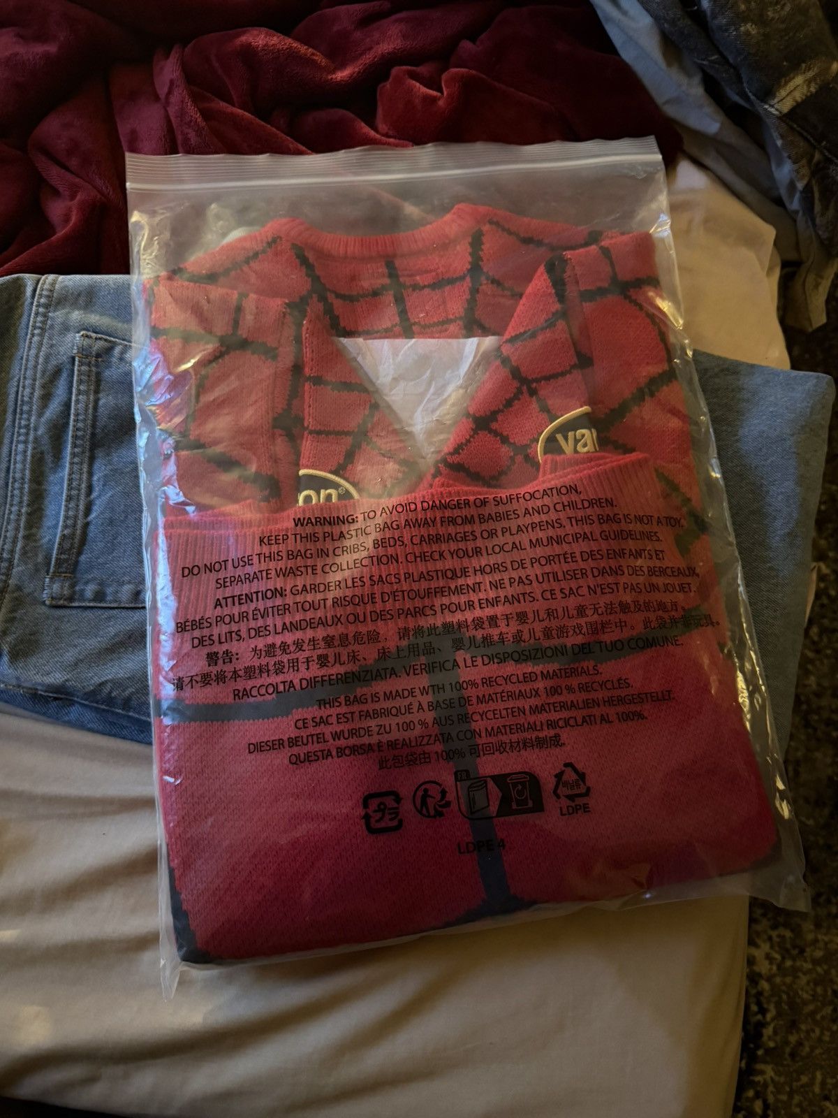 Supreme × Vanson Leathers Supreme®/Vanson Leathers® Spider-Man Sweater Size US M / EU 48-50 / 2 - 3 Thumbnail