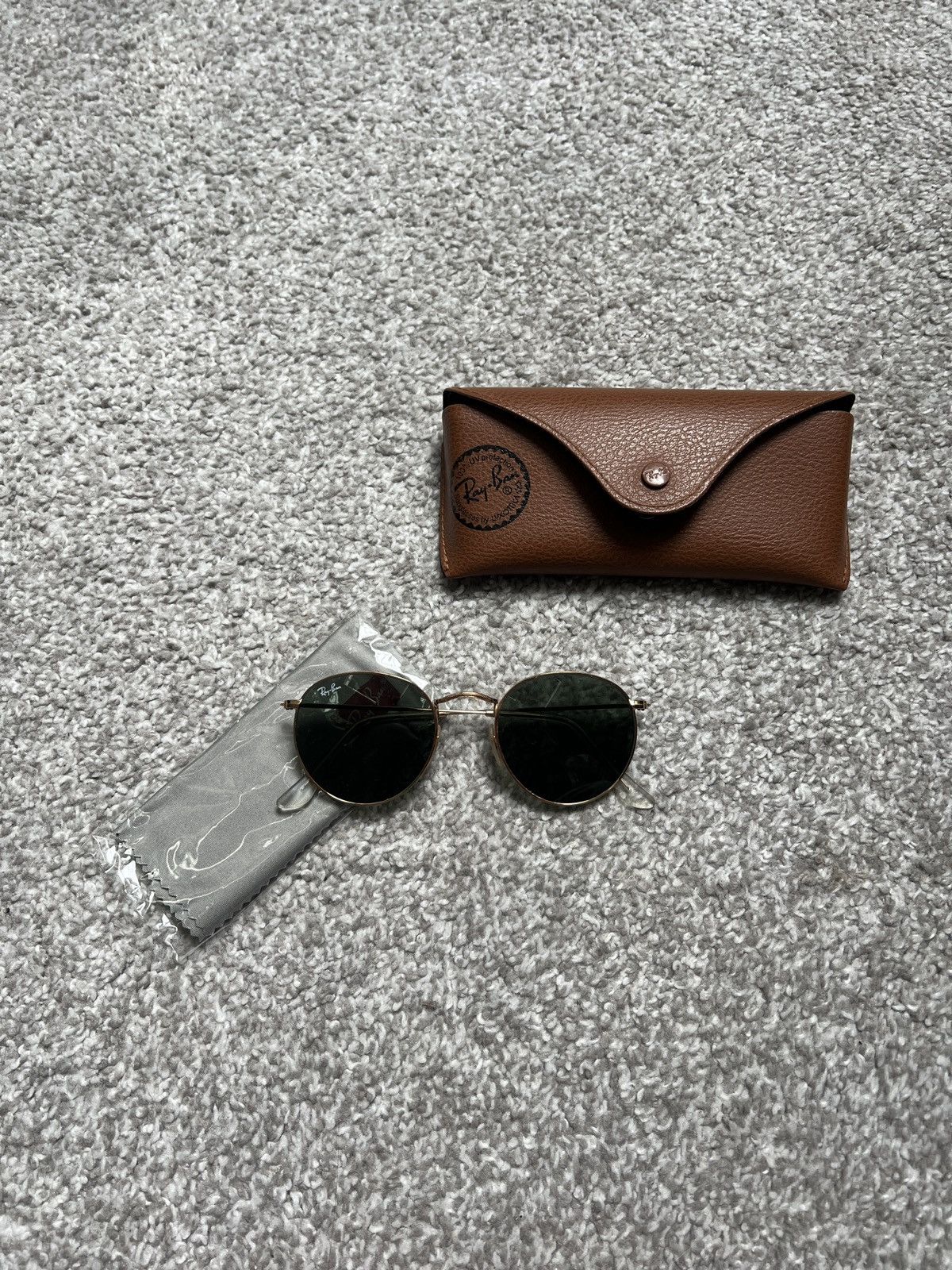 RayBan Ray ban round sunglasses in gold Size ONE SIZE - 1 Thumbnail
