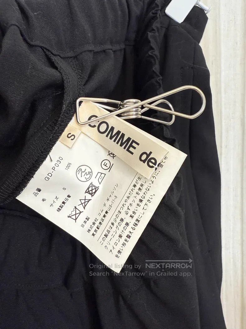 Comme des Garcons Comme Des Garcons size S Black Pleated Cropped Pants Size 23" - 8 Thumbnail