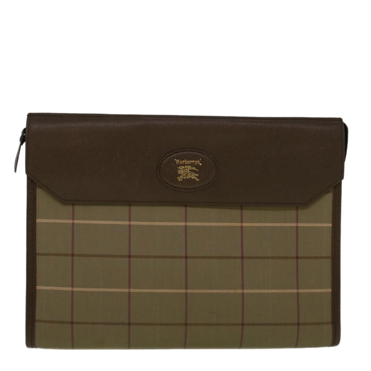 image of Burberry Clutch Bag in Green, Women's