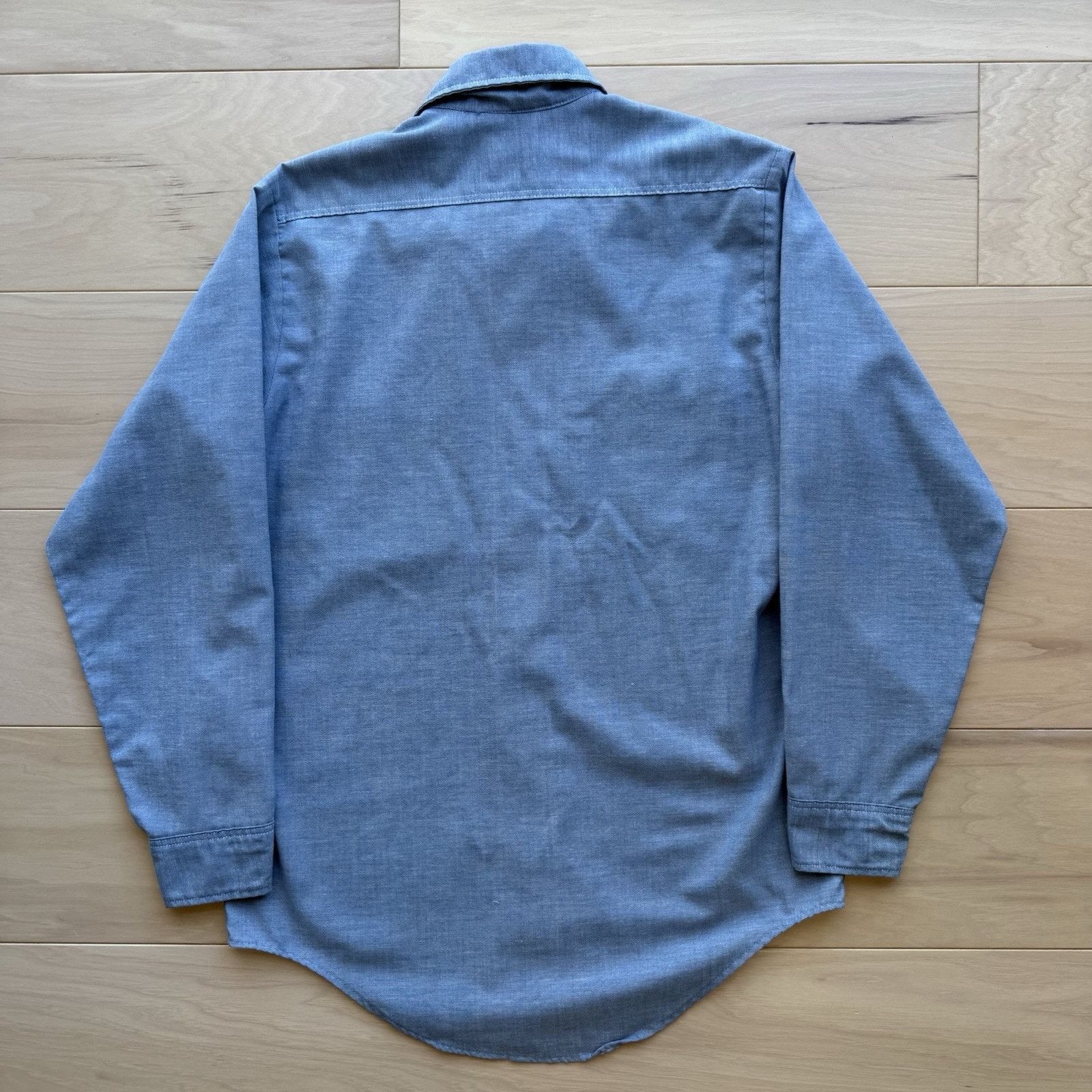 Big Mac × Vintage Vintage Big Mac Chambray Shirt Blue 70s Made in USA Selvedge Size US M / EU 48-50 / 2 - 8 Thumbnail