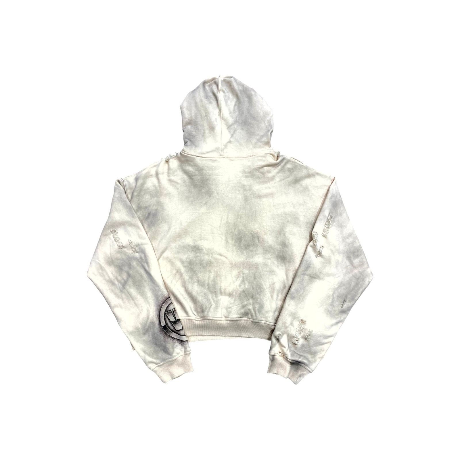 Vale Vale "Thermal Lined Distressed" White & Black Hoodie Size US XL / EU 56 / 4 - 2 Thumbnail