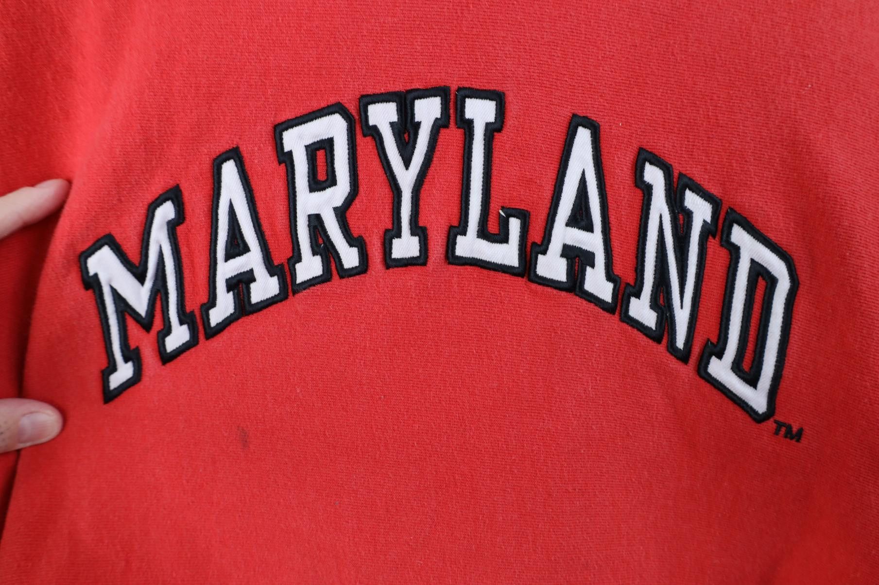 Vintage Vintage 90s University of Maryland Hoodie Sweatshirt Size M / US 6-8 / IT 42-44 - 4 Thumbnail