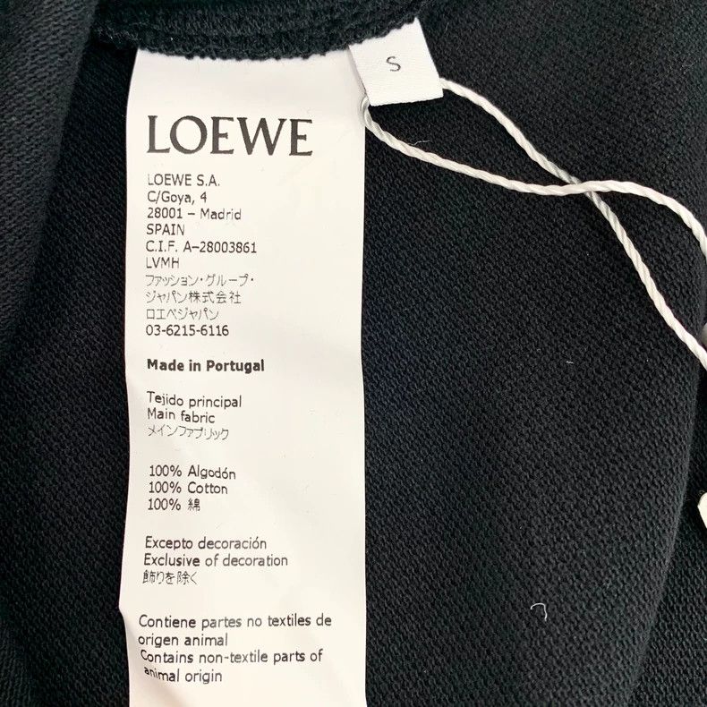Loewe Loewe Black logo embroidered cotton collar short sleeve Po Size S / US 4 / IT 40 - 7 Thumbnail