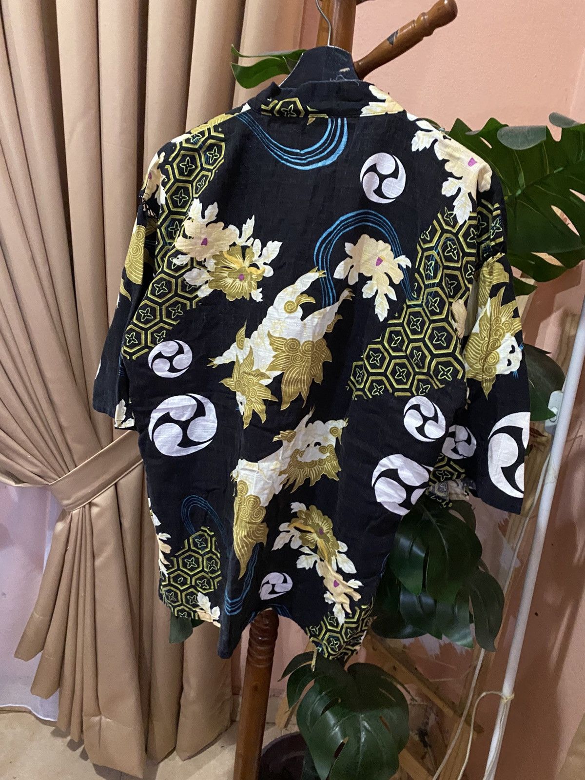 Japanese Brand Kunpu Japanese Style Kimono Jacket Floral & Wave Print Haori Size US M / EU 48-50 / 2 - 10 Thumbnail