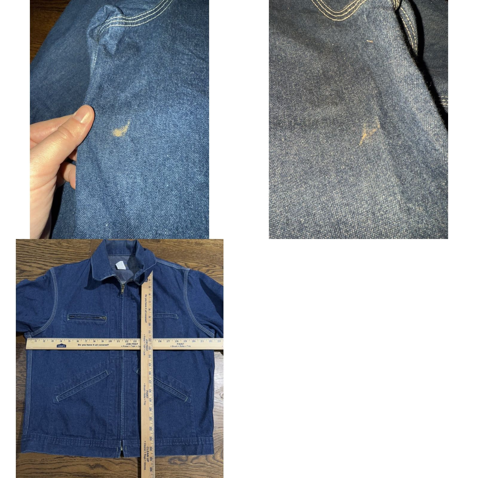 Denime VINTAGE Oshkosh Denim Chore Jacket Indigo Blue Size 40 1970s Workwear Barn Coat Mens / Womens Size US XXS / EU 40 - 10 Thumbnail