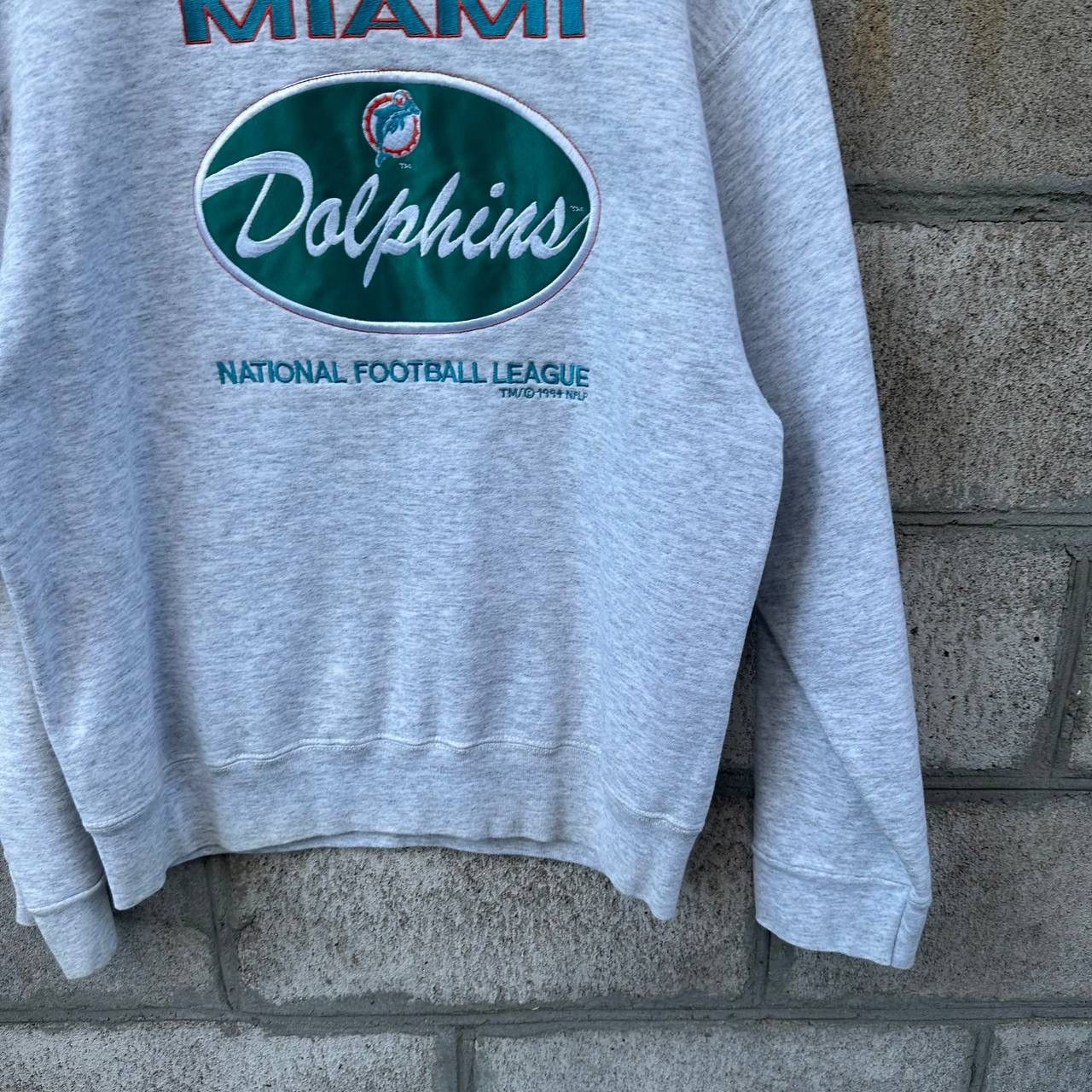 NFL Vintage Miami Dolphins Sweatshirt 1994 NFL Big Logo Size L Size US L / EU 52-54 / 3 - 6 Thumbnail