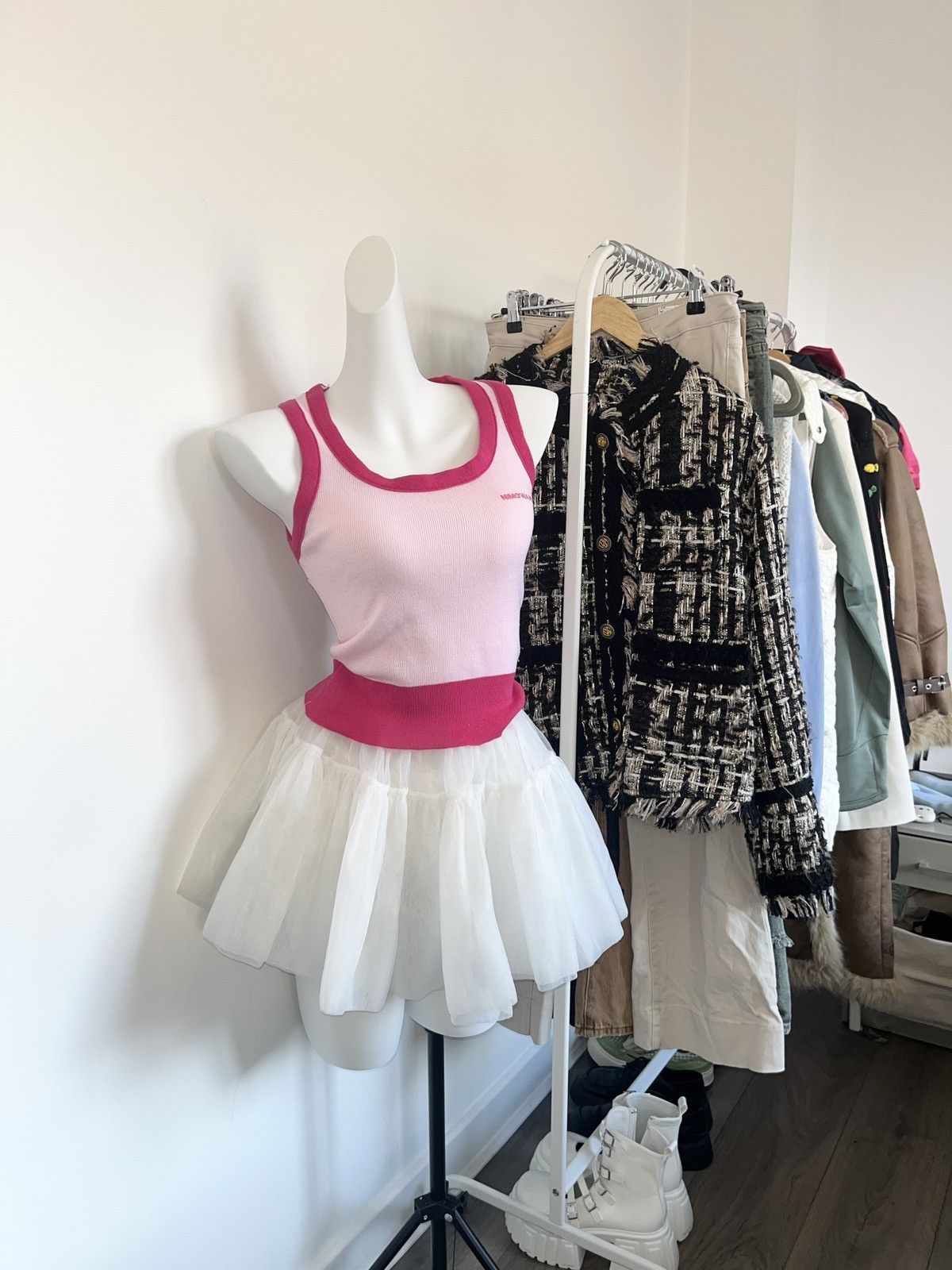 Other barbie style tank with mesh long sleeve two piece top Size M / US 6-8 / IT 42-44 - 4 Thumbnail