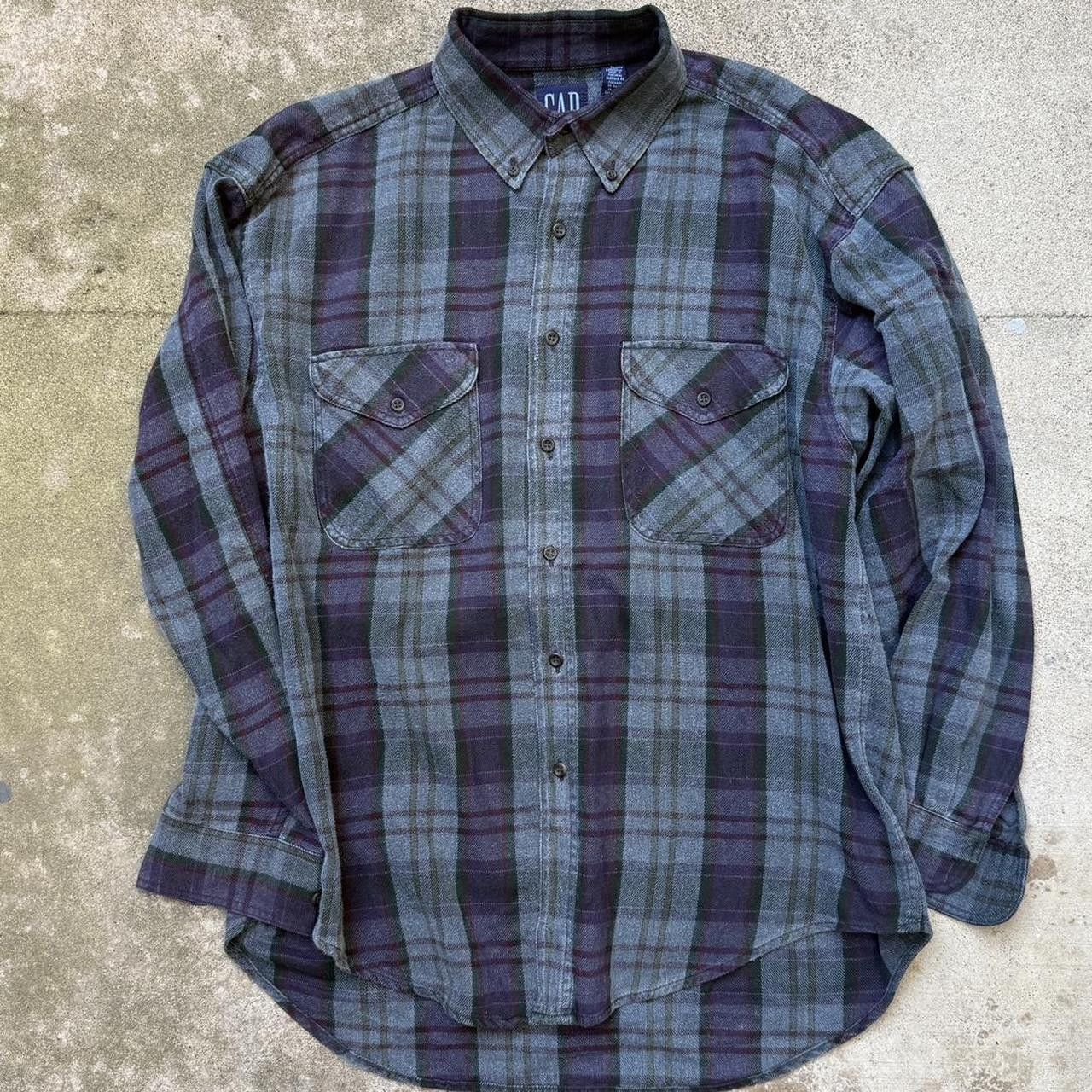 Gap vintage 90s Gap flannel grunge punk plaid button up shirt Size US L / EU 52-54 / 3 - 2 Thumbnail