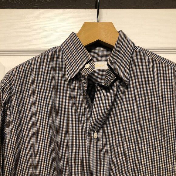Brioni BRIONI men's 100%cotton casual shirt size: L made in Italy Size US L / EU 52-54 / 3 - 2 Thumbnail