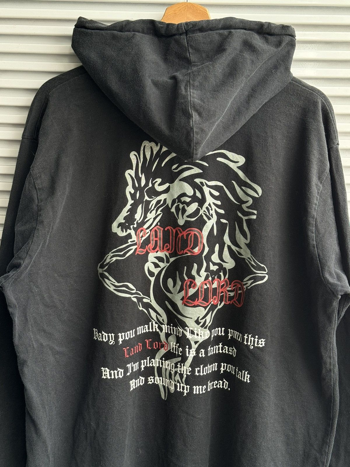 Japanese Brand Y2K Land Lord Punk Skulls Riot Poem Hoodies Size US XL / EU 56 / 4 - 5 Thumbnail