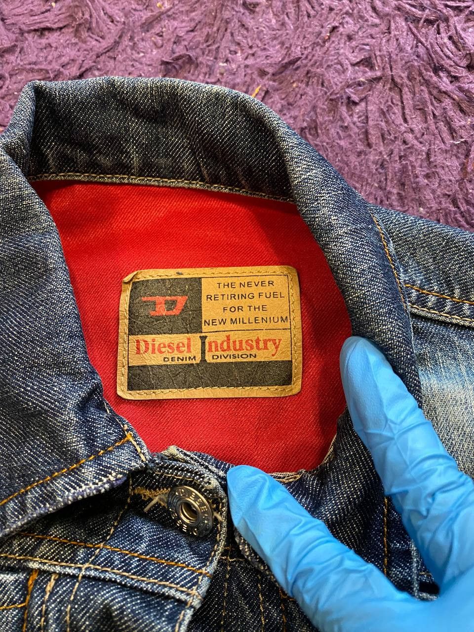 Diesel Distressed Denim Jacket DIESEL VINTAGE Size US S / EU 44-46 / 1 - 9 Thumbnail
