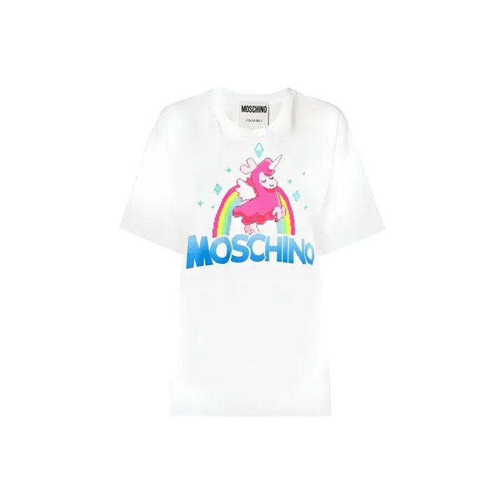 Moschino Moschino Unicorn Print Cotton T-Shirt for Women 0079 Size XXS / US 00 / IT 34 - 1 Thumbnail