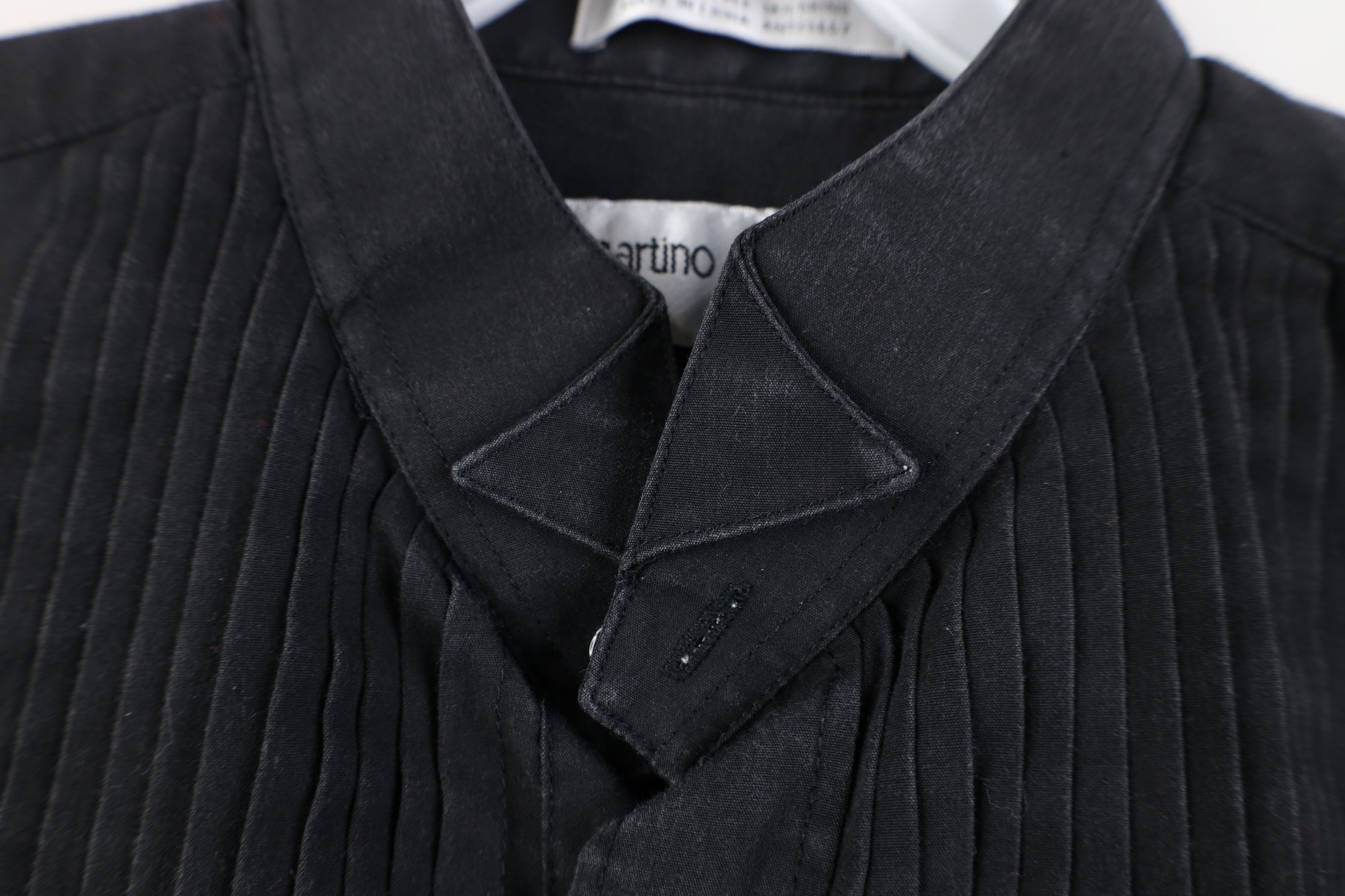Vintage Vintage 90s Streetwear Formal Tuxedo Button Shirt Black Size US M / EU 48-50 / 2 - 5 Thumbnail