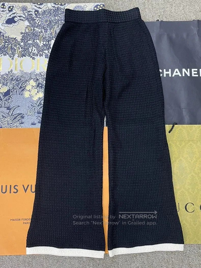 Chanel Chanel 24P Black White Knit Pants. Size US 34 / EU 50 - 3 Thumbnail