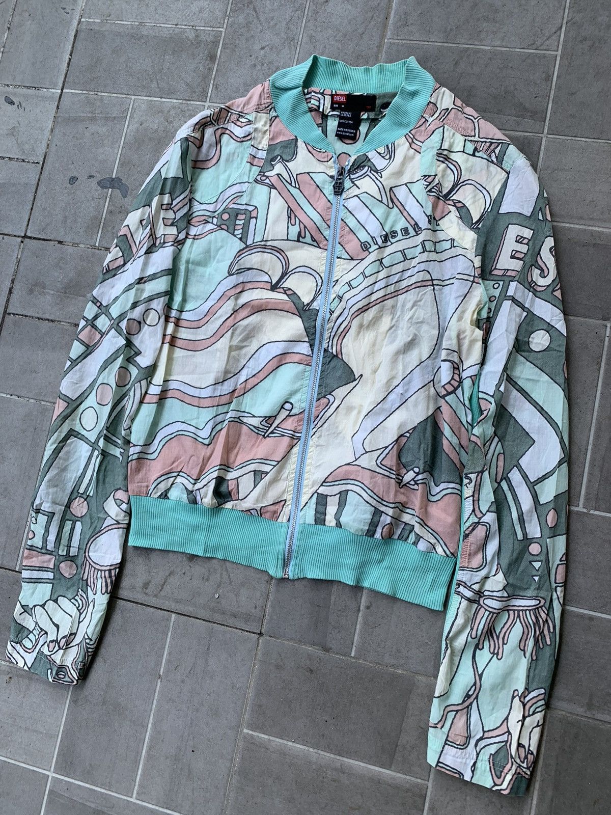 Diesel 1990s - Diesel All Over Print Bomber Jacket Size US M / EU 48-50 / 2 - 2 Thumbnail