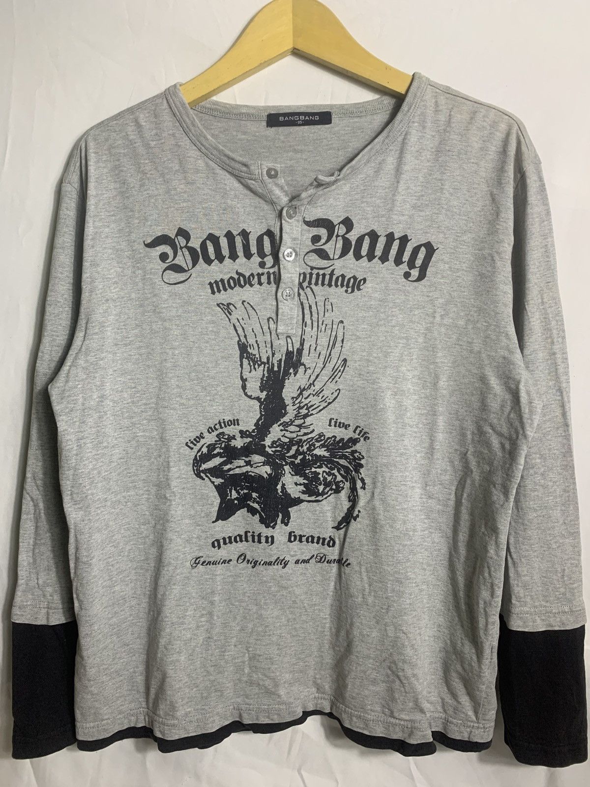 Japanese Brand Bangbang Poem longsleve Size US M / EU 48-50 / 2 - 1 Thumbnail