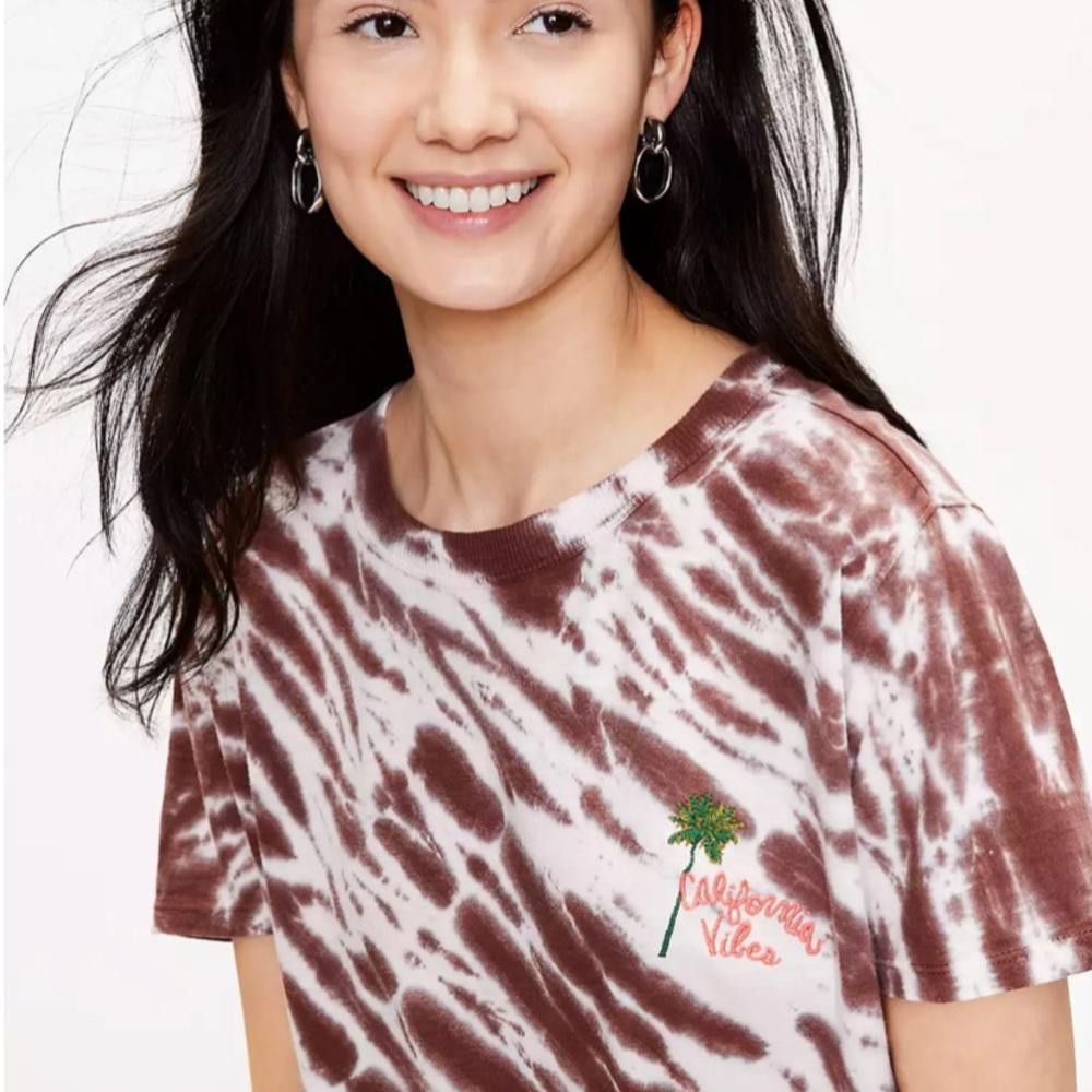 Designer Loft Patterened California Vibes Short Sleeve Shirt Size S / US 4 / IT 40 - 1 Thumbnail