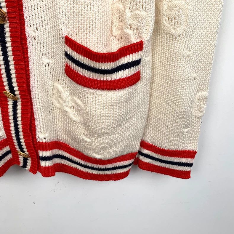 Gucci Gucci Color-blocked logo jacquart full-print striped wool V Size US S / EU 44-46 / 1 - 4 Thumbnail