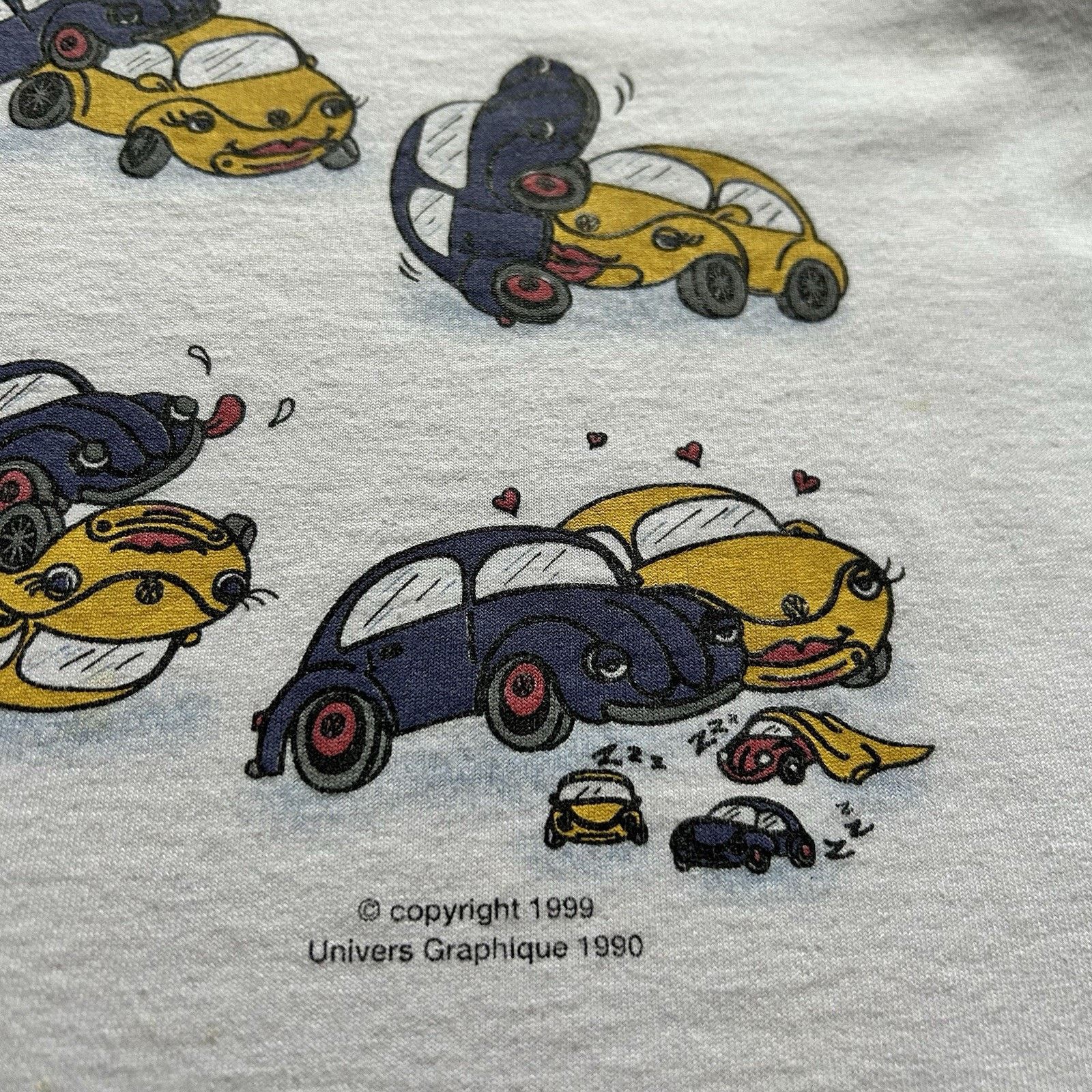 Fruit Of The Loom Vintage Car Sex Positions Shirt Large 90s Fruit of The Loom Size US L / EU 52-54 / 3 - 3 Thumbnail