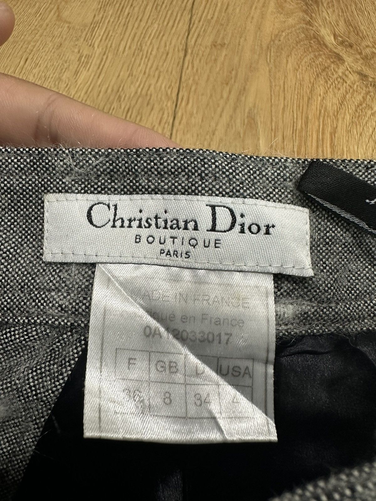 Christian Dior Monsieur × Dior Christian Dior Mohair and Wool Asymmetrical Skirt, 2000s Size 27" / US 4 / IT 40 - 17 Thumbnail