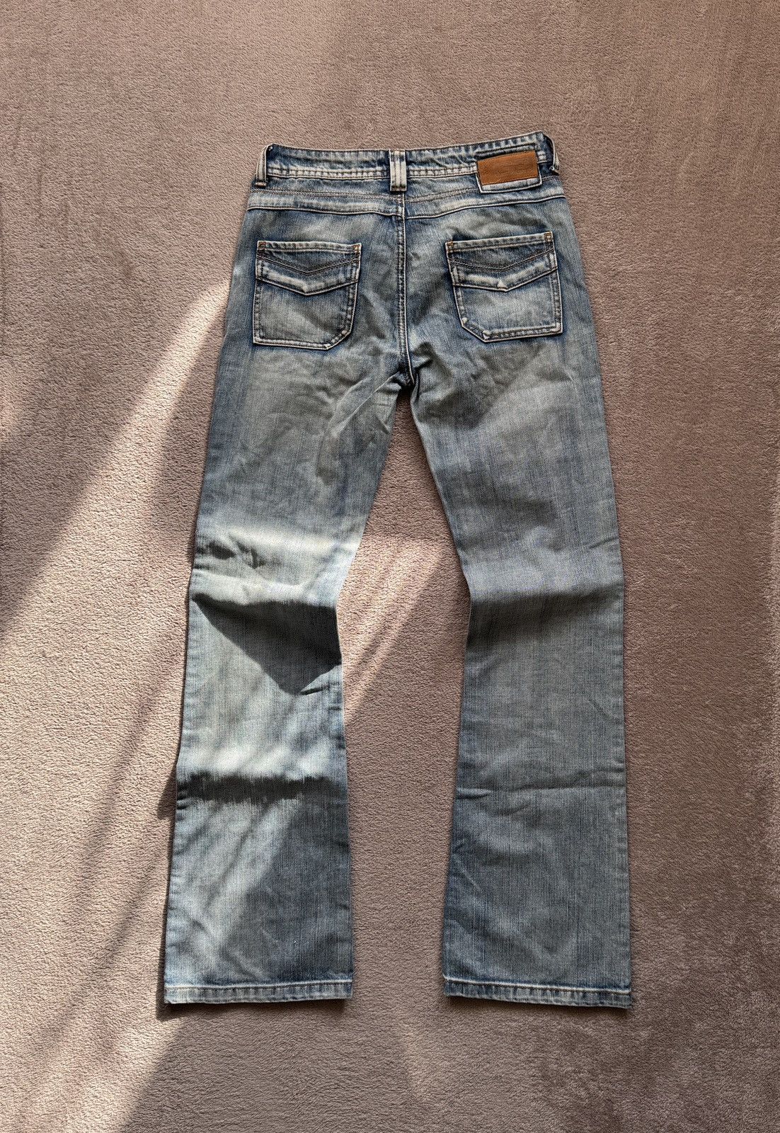 Japanese Brand Flared Crazy Jeans Y2K Washed Denim LGB ifsixwasnine vibe Size US 28 / EU 44 - 5 Thumbnail