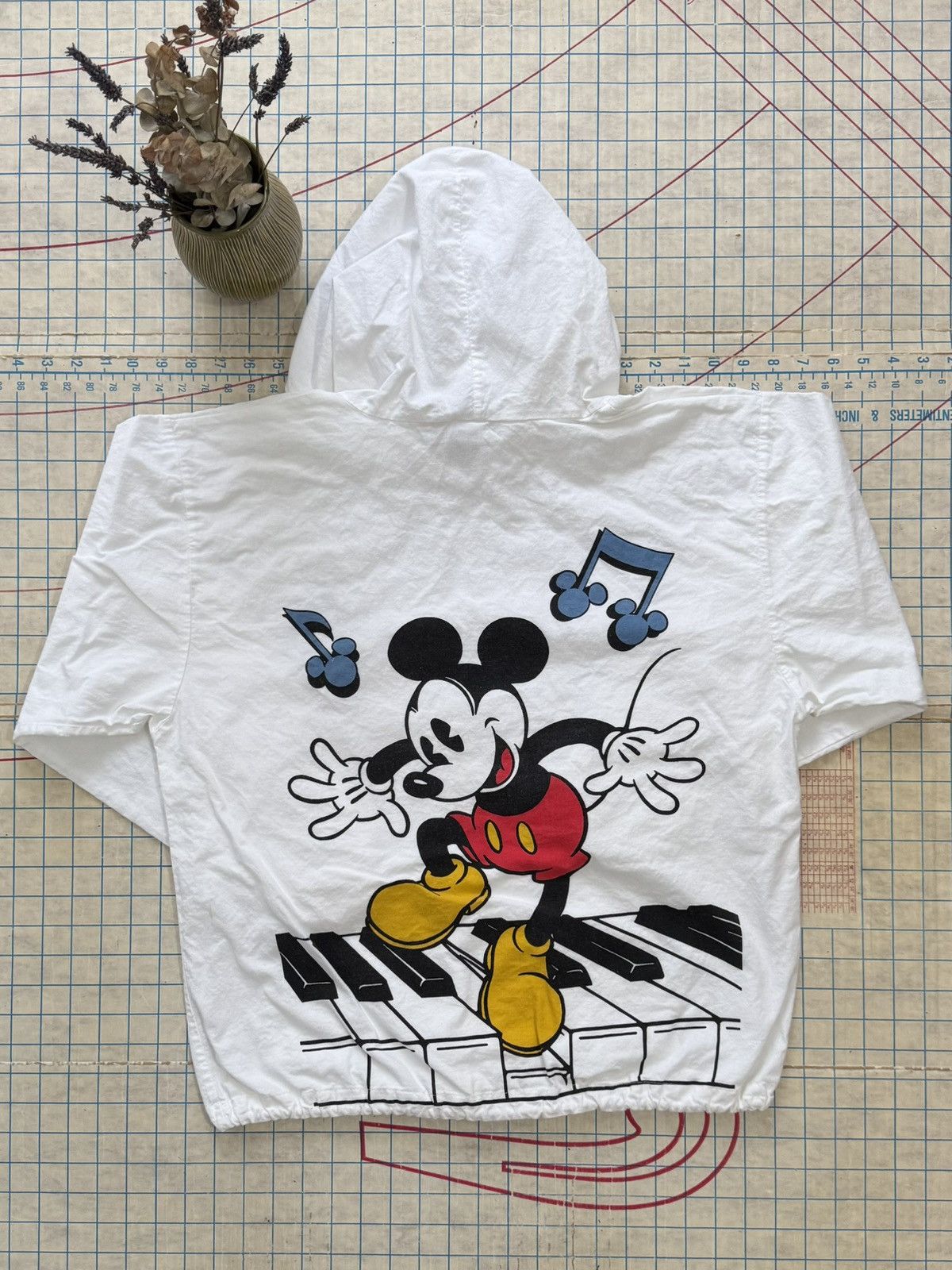 Mickey & Co. × Mickey Mouse × Vintage Vintage Mickey & Co Lightweight Hoodie Mickey Piano Fits M Size US M / EU 48-50 / 2 - 1 Thumbnail