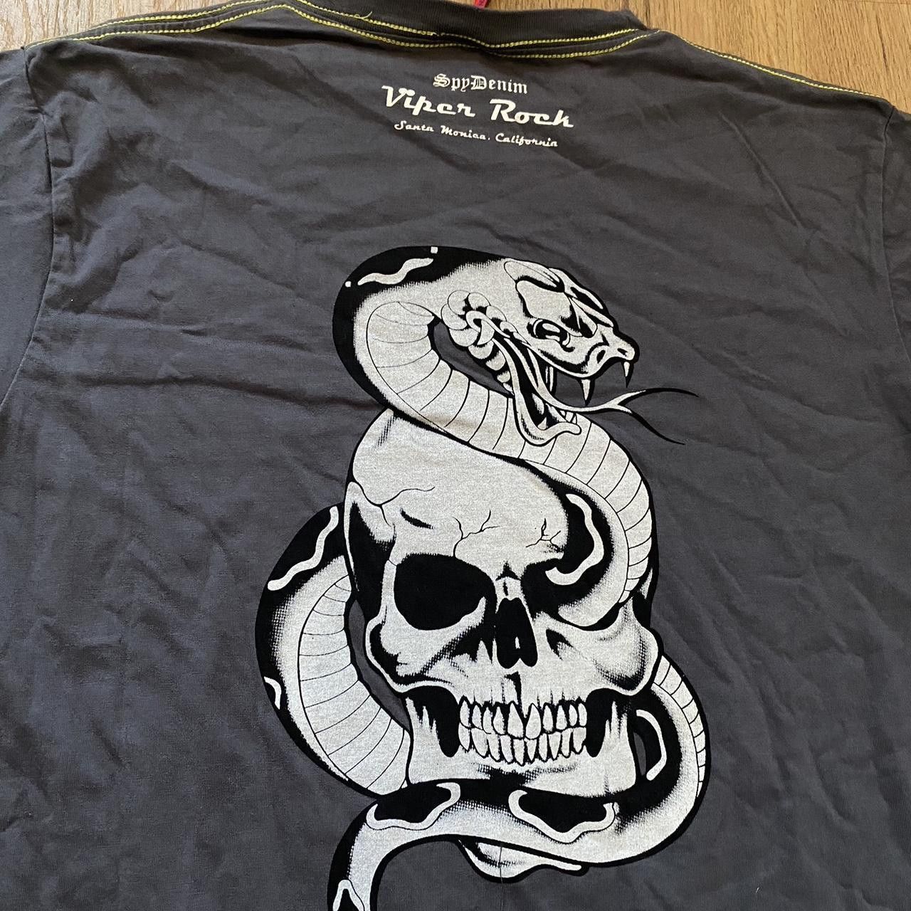 Other grey graphic t-shirt with a skull and snake design - , Size US L / EU 52-54 / 3 - 3 Thumbnail