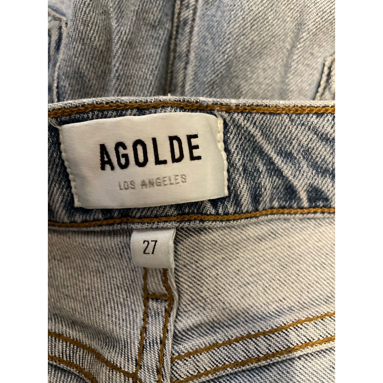 Agolde Agolde- Nico / High Rise Light Blue Slim Leg Jeans/ size 27 Size 27" / US 4 / IT 40 - 7 Thumbnail