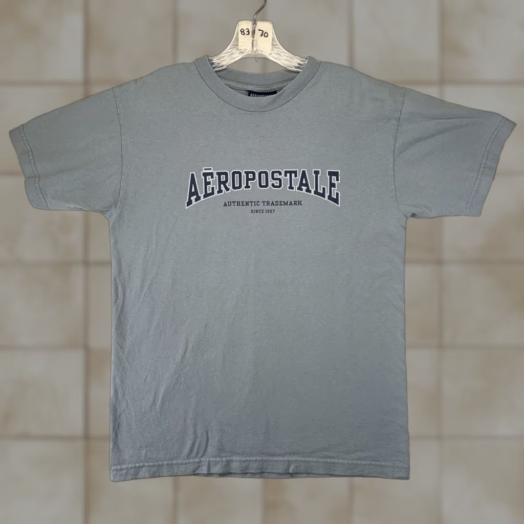 Aeropostale VINTAGE Aeropostale Graphic Print Shirt Mens Medium Blue 2000s Y2K Spell Out Grunge Size US M / EU 48-50 / 2 - 1 Thumbnail