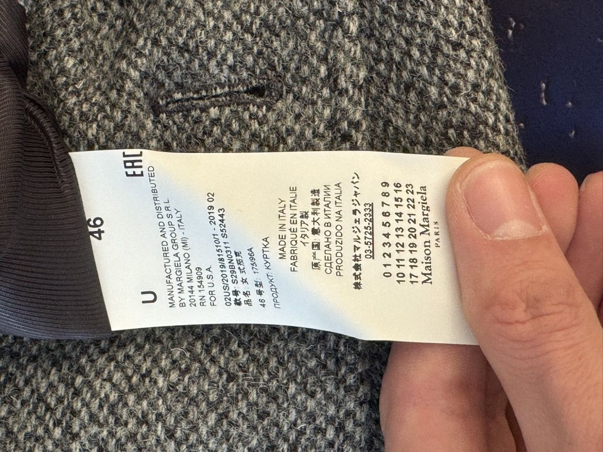 Maison Margiela MAISON MARGIELA gray/printed blazer FW2019 Size L / US 10 / IT 46 - 11 Thumbnail